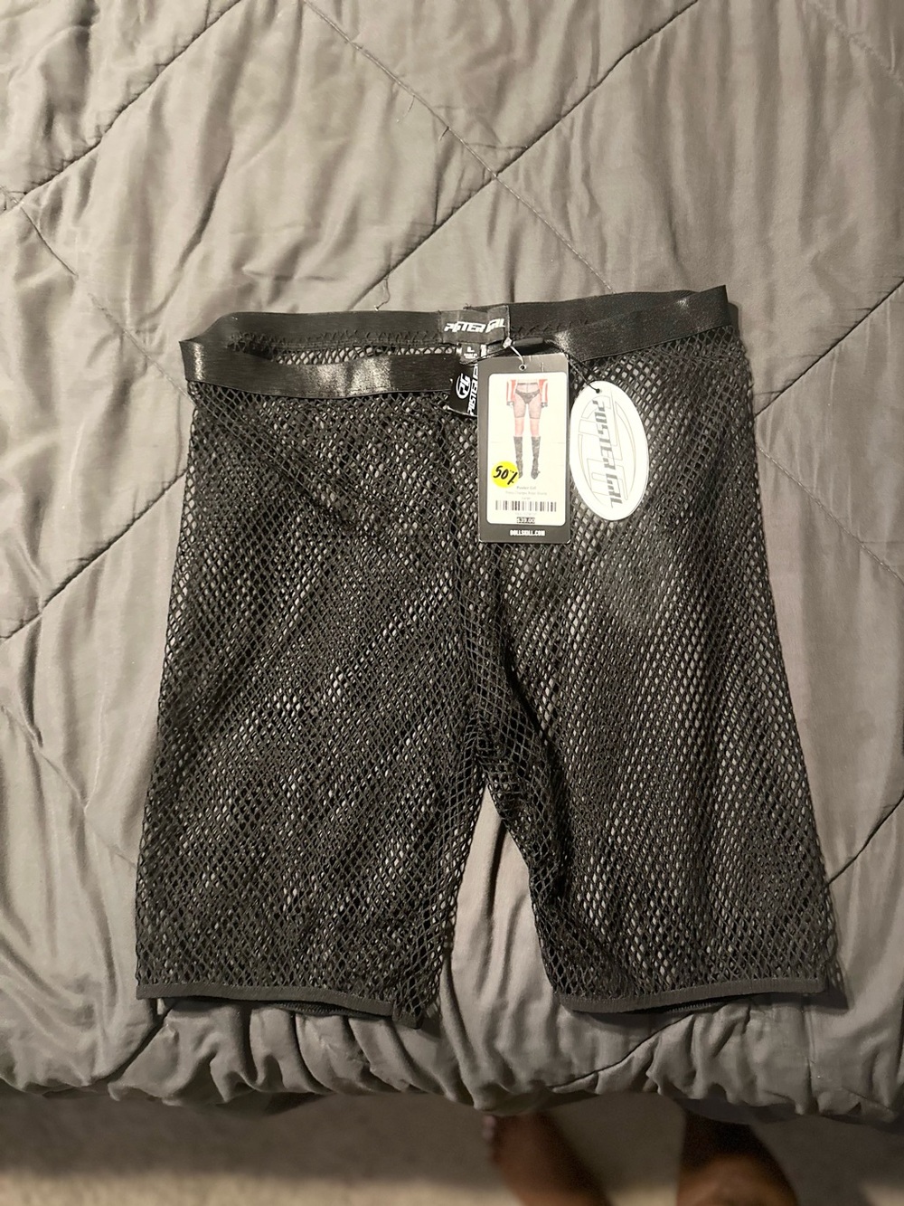 Dolls Kill Poster Girl Black Mesh Shorts Brand New Size Large